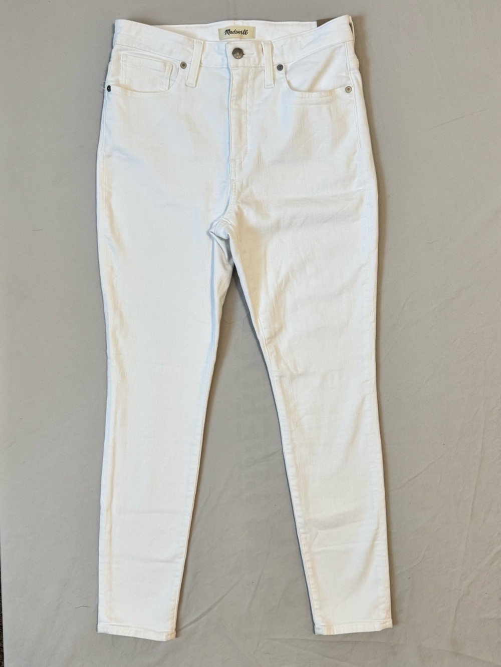 Madewell Curvy High-Rise Skinny Jeans in White. Size 29. NWT.